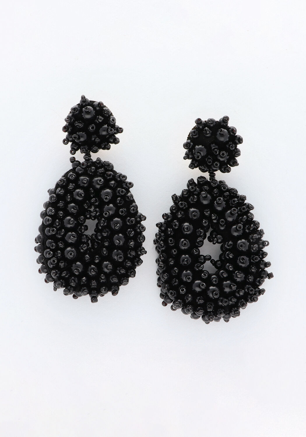 Zwarte NOTRE-V Oorbellen EARRING BEADS