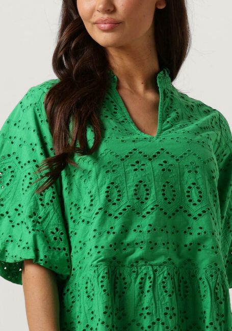 Groene NOTRE-V Mini jurk NV-DONNA DRESS BRODERIE ANGLAISE DRESS - large