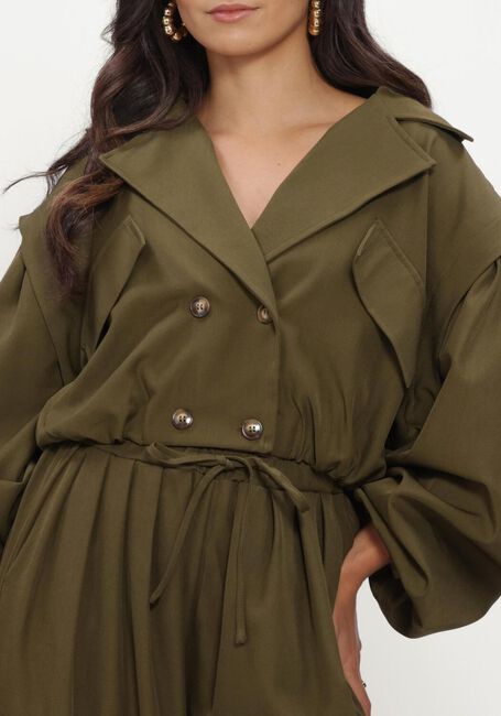 Olijf REFINED DEPARTMENT Trenchcoats LADIES WOVEN BOMBER TRENCHCOAT LAYA - large