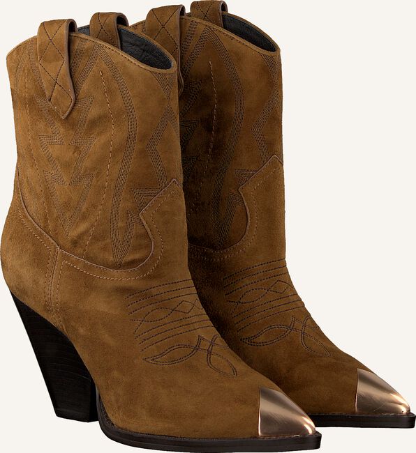 Cognac LOLA CRUZ Enkellaarsjes 293T30BK Cognac LOLA CRUZ Enkellaarsjes 293T30BK - large