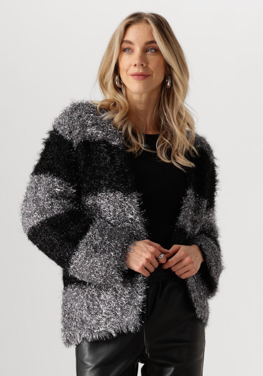 NUKUS Dames Truien & Vesten Haily Cardigan Lurex Zilver