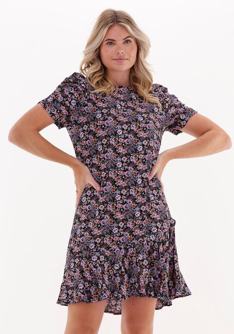 Roze COLOURFUL REBEL Mini jurk LIES DITZY FLOWER PUFF SLEEVE MINI DRESS - large