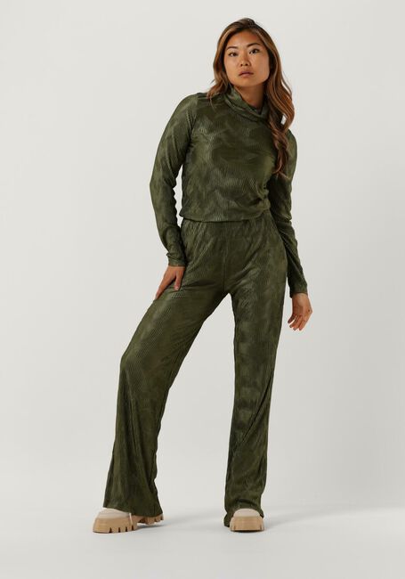 Groene ANOTHER LABEL Pantalon GARCELLE PLEATED PANTS - large