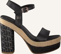 Zwarte TOMMY HILFIGER Platte sandalen TH RAFFIA HIGH HEEL - medium