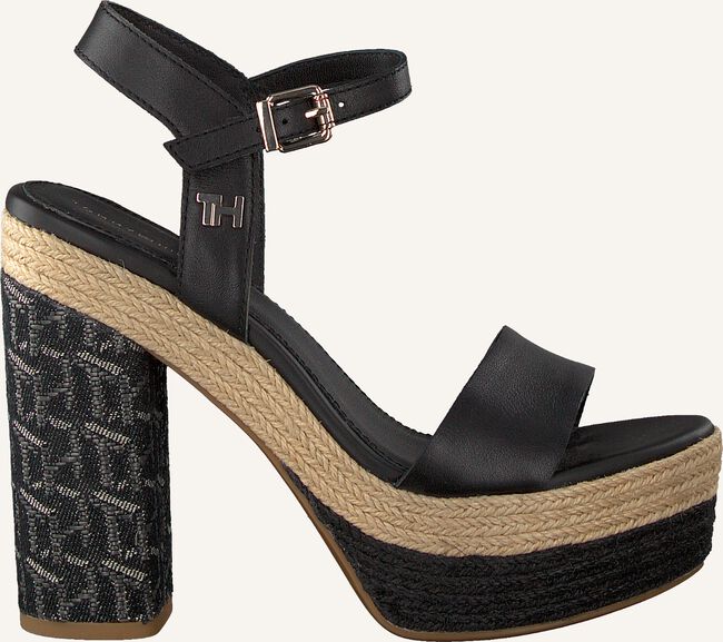 Zwarte TOMMY HILFIGER Platte sandalen TH RAFFIA HIGH HEEL Zwarte TOMMY HILFIGER Platte sandalen TH RAFFIA HIGH HEEL - large