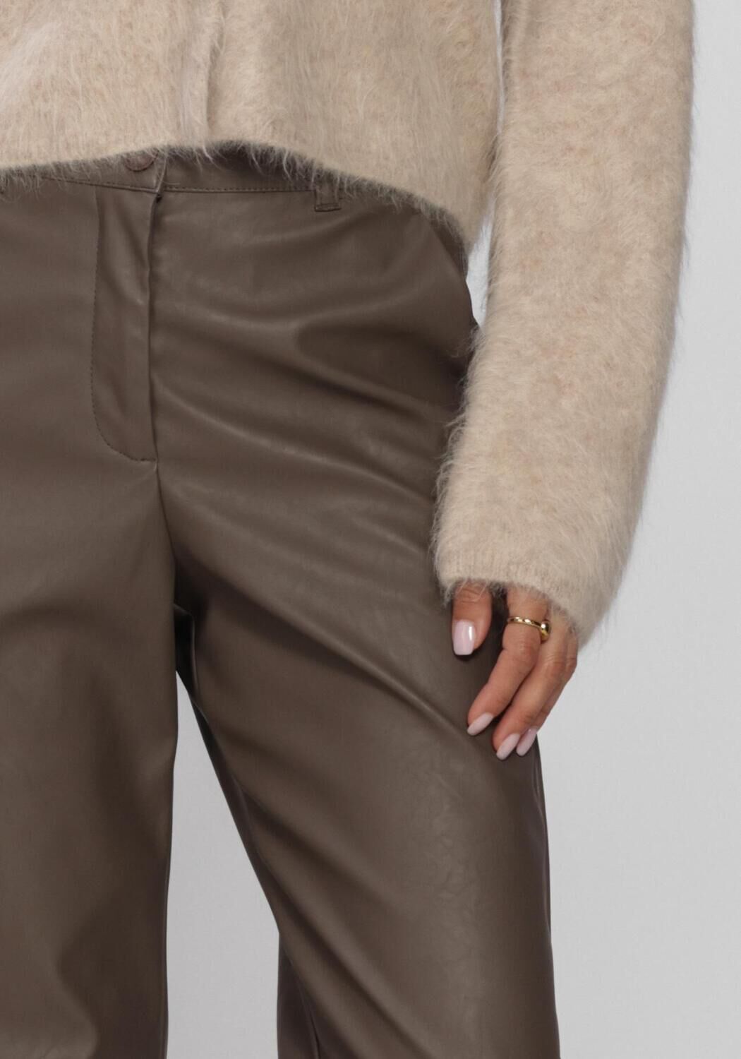 Taupe KNIT-TED Wijde broek NAOMI PANT - large