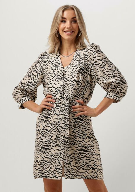 Beige MSCH COPENHAGEN Mini jurk MSCHPHILIDA MAIRE 3/4 DRESS AOP - large
