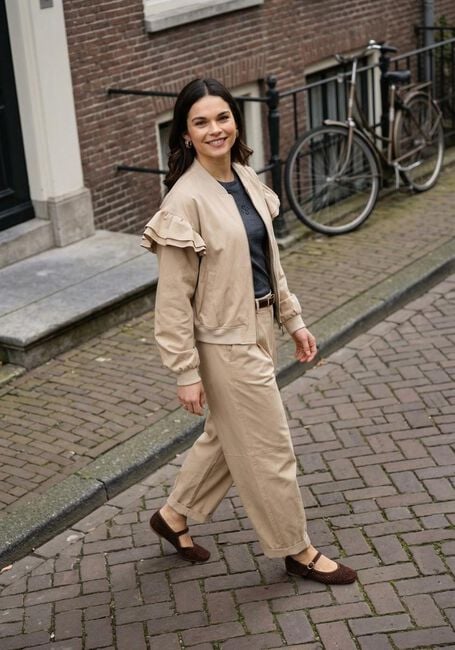 Beige SUMMUM Jack BOMBER COTTON BLEND - large