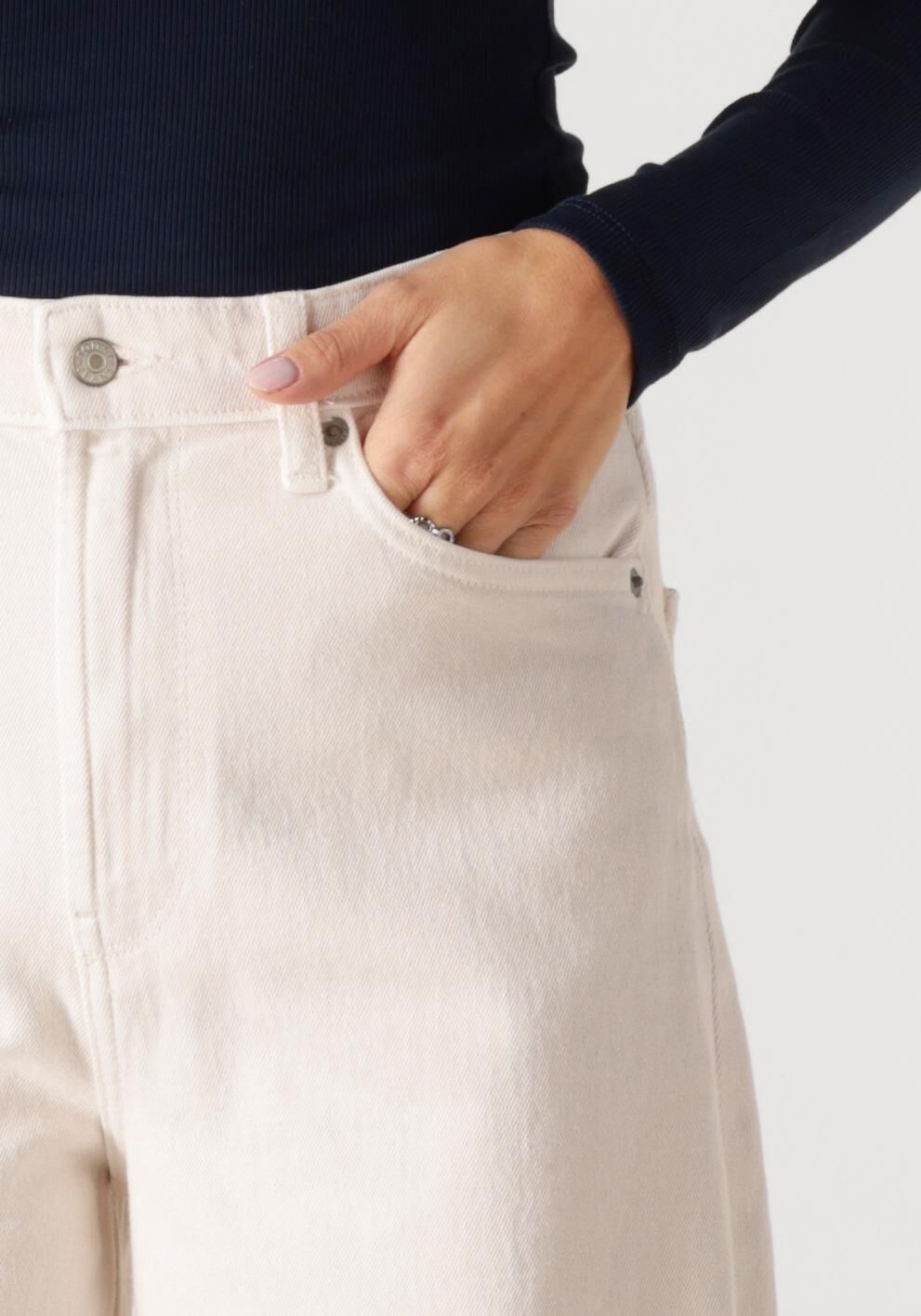 TOMMY JEANS Dames Jeans Tjw Ecru Wide Leg Beige