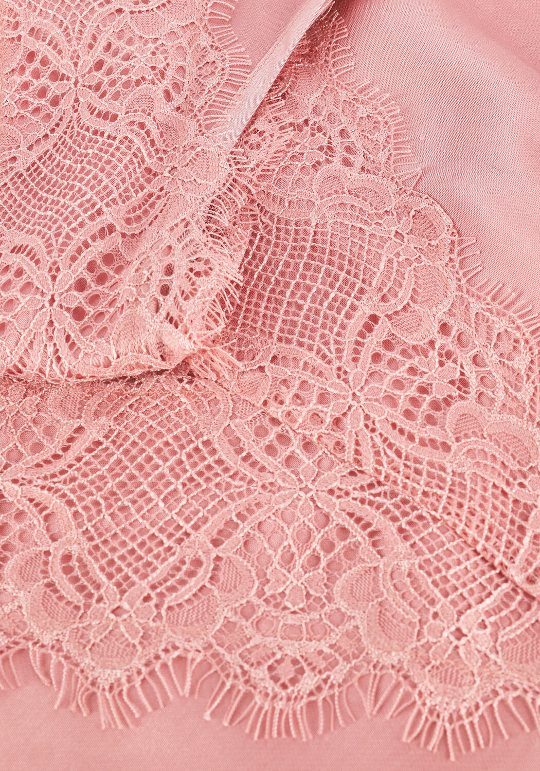 Roze SUMMUM Top SINGLET LACE SILKY SATIN - large