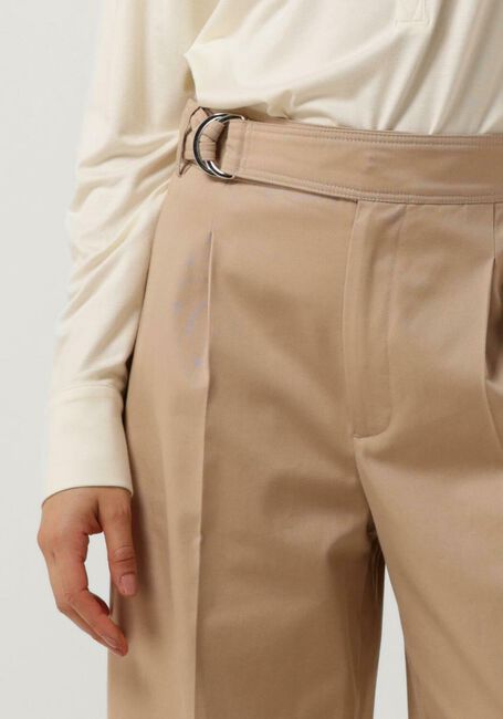 Beige VANILIA Lange broeken FOLDED TWILL - large