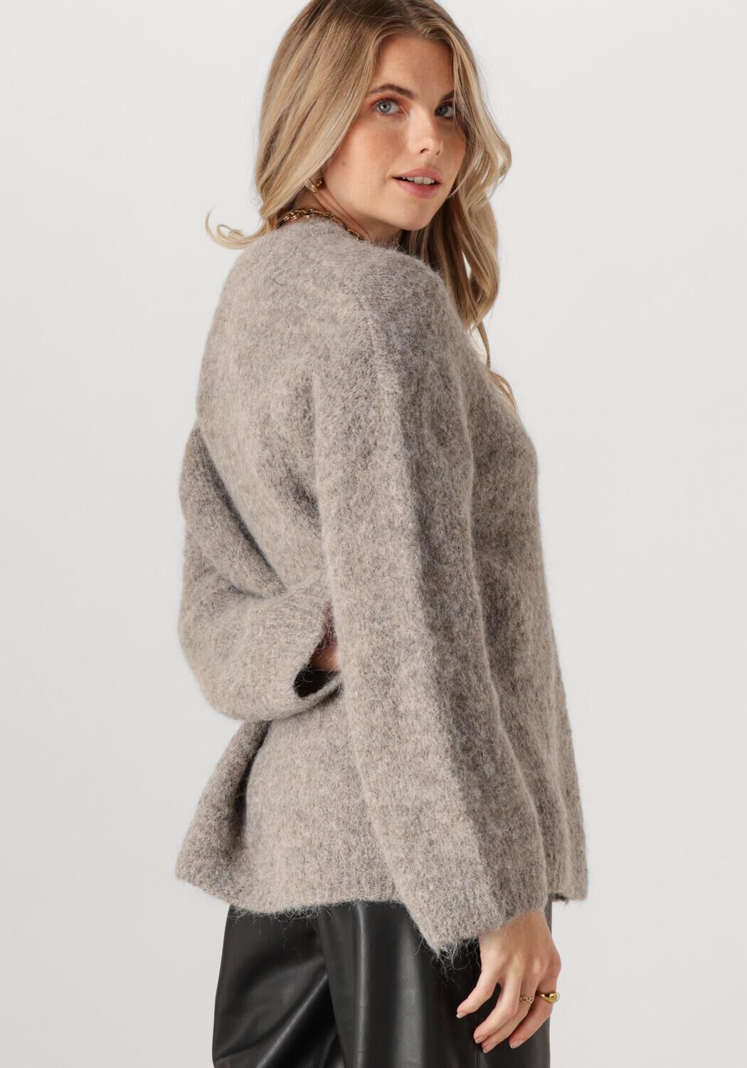 SELECTED FEMME Dames Truien & Vesten Slfgabella Ls Knit O-neck Camp Grijs