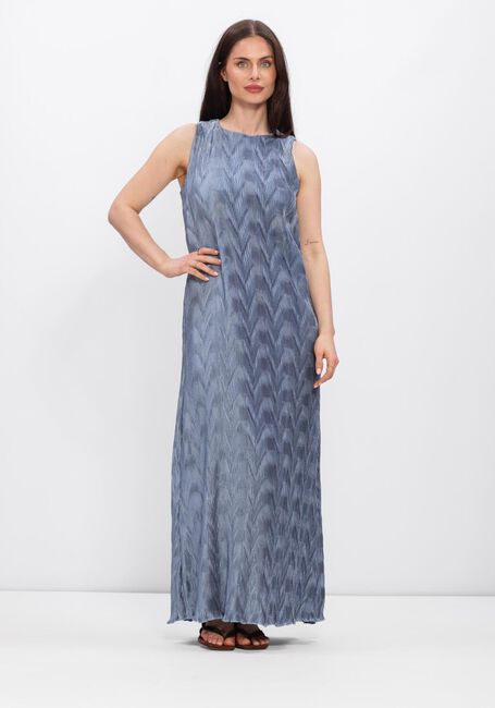 Blauwe SELECTED WOMEN Maxi jurk SLFANYA SL REGULAR ANKLE PLISSE - large