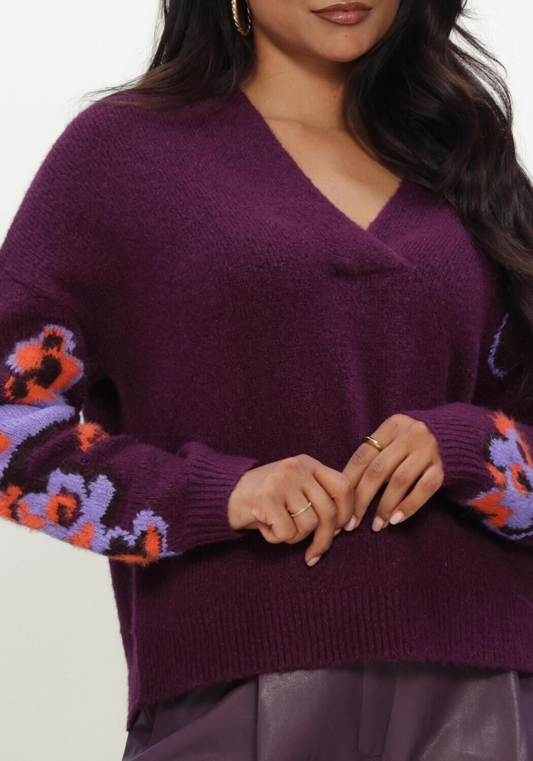Paarse CAROLINE BISS Trui 4263 - large