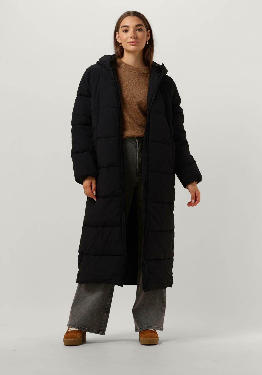 SELECTED FEMME Dames Jassen Slfjanina Long Puffer Coat Zwart