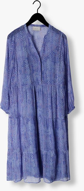 Blauwe NEO NOIR Midi jurk NOBIS SWIRL MIX DRESS - large