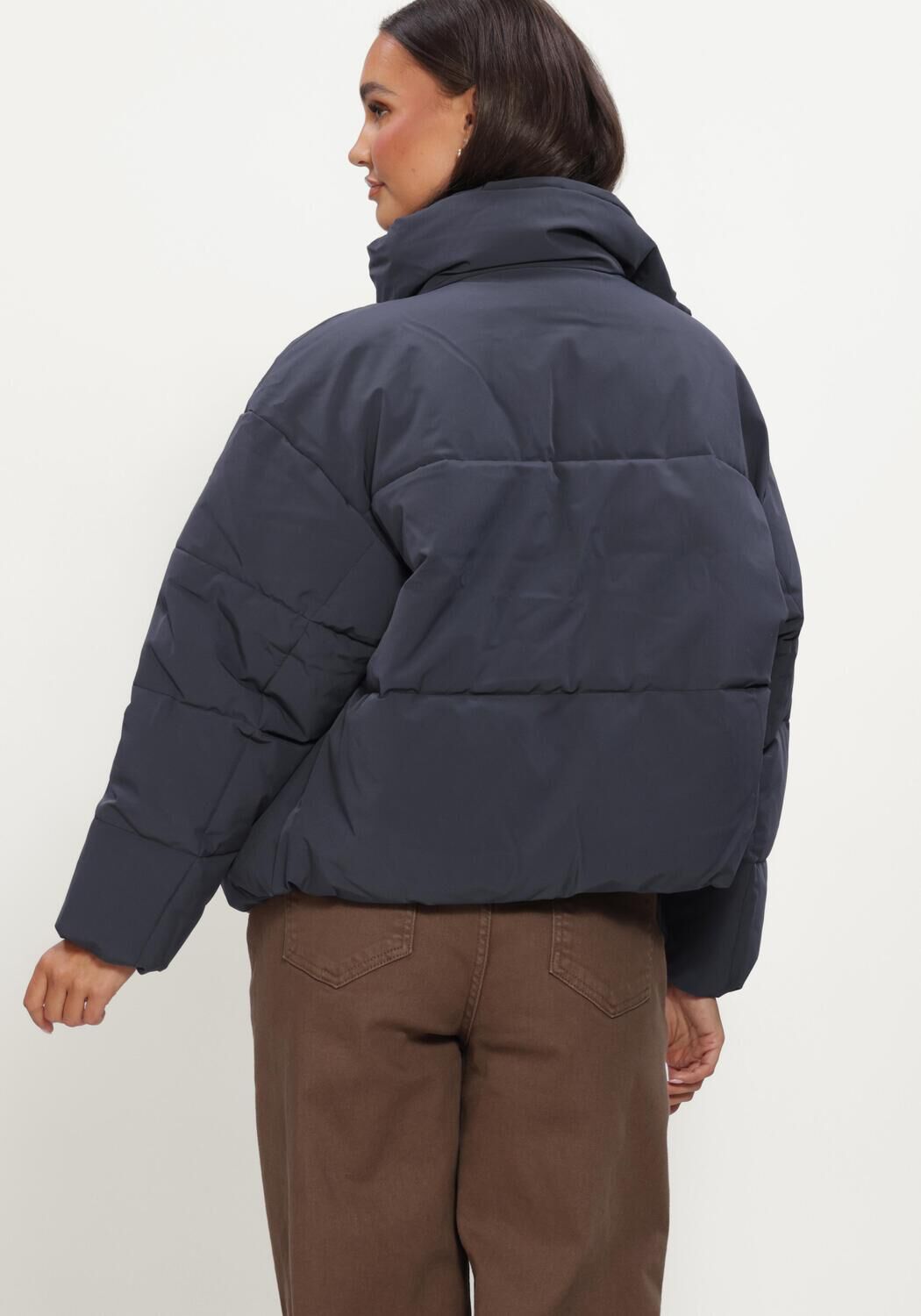 Donkerblauwe MSCH COPENHAGEN Gewatteerde jas MSCHREFRON JACKET - large