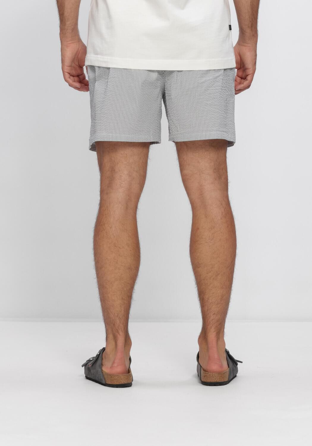 Blauwe SELECTED MEN Zwembroeken SLHCOOPER-SEERSUCKER  SWIMSHORTS - large