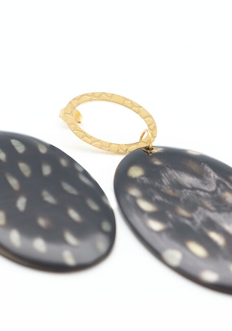 Zwarte PAULIE POCKET Oorbellen Bold Horn Earrings - large