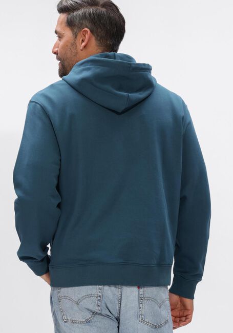 Blauwe CALVIN KLEIN Sweater LS 350TERRY EY WHSL BADGE HOODIE - large