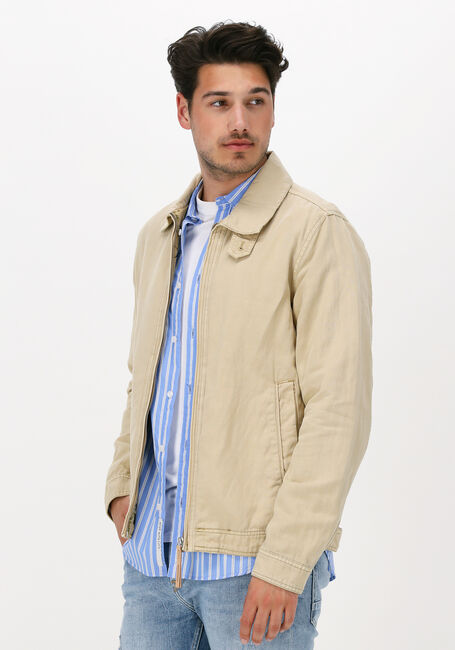 Camel SCOTCH & SODA Jack SHORT GARMENT-DYED COTTON-LINEN JACKET - large