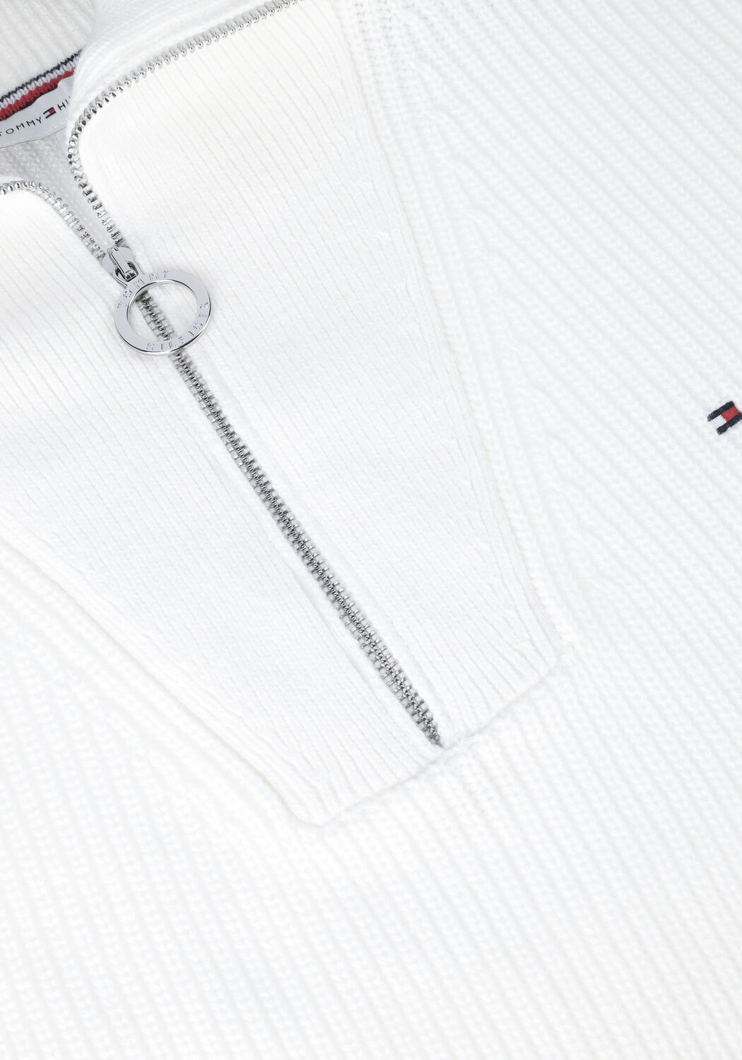 Gebroken wit TOMMY HILFIGER Trui HAYANA CABLE ZIP-UP SWEATER - large