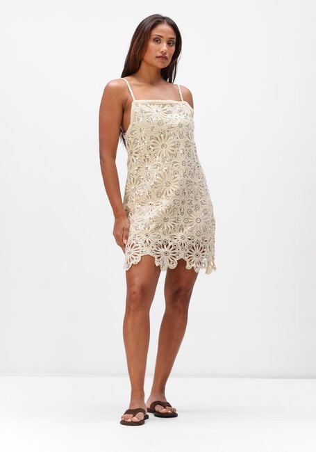 Creme SUNCOO Mini jurk CHELBY - large