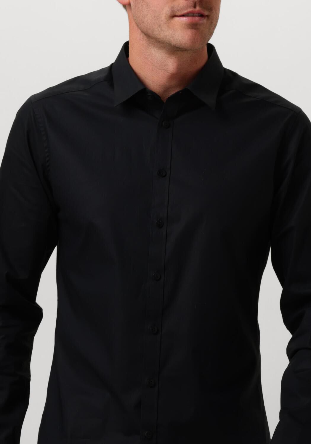 PURE PATH Heren Overhemden Essential Casual Shirt Zwart