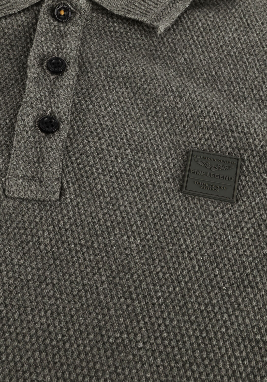 Groene PME LEGEND Polo POPCORN JERSEY - large