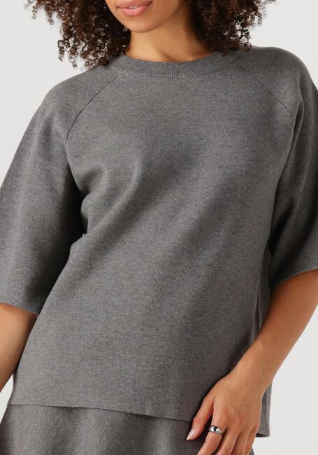 Grijze OBJECT Trui OBJREYNARD 2/4 KNIT PULLOVER - large