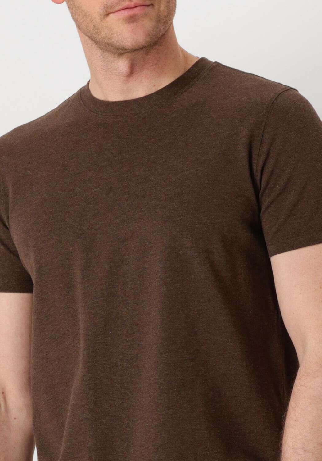 PROFUOMO Heren Polo's & T-shirts T-shirt Crew Neck Ss Bruin