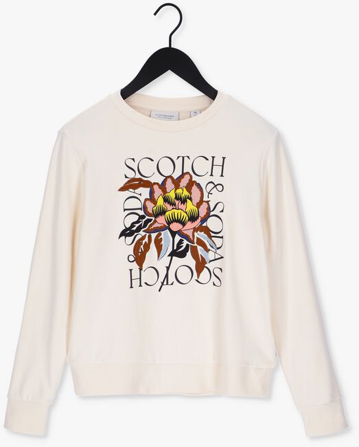 Gebroken wit SCOTCH & SODA Sweater REGULAR CREWNECK SWEAT WITH EM - large