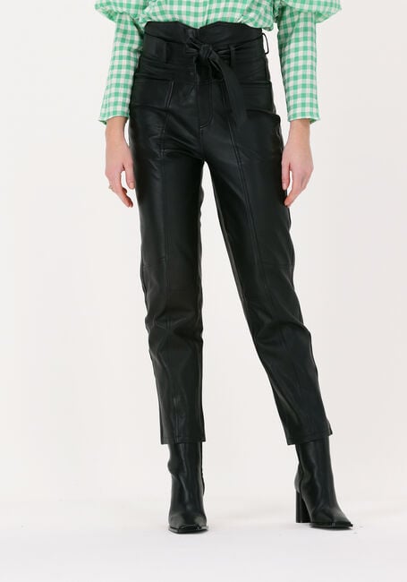 Zwarte CO'COUTURE Pantalon PHOEBE ZORA LEATHER PANT - large
