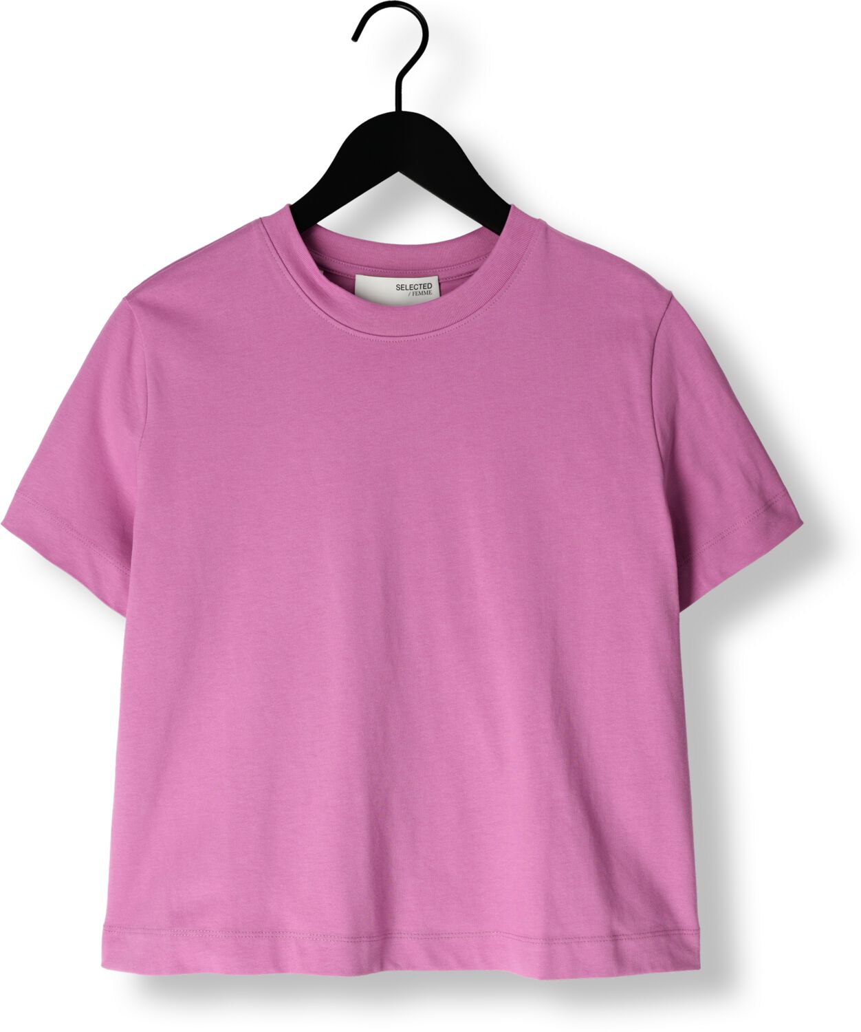 SELECTED FEMME Dames Tops & T-shirts Slfessential Ss Boxy Tee Roze