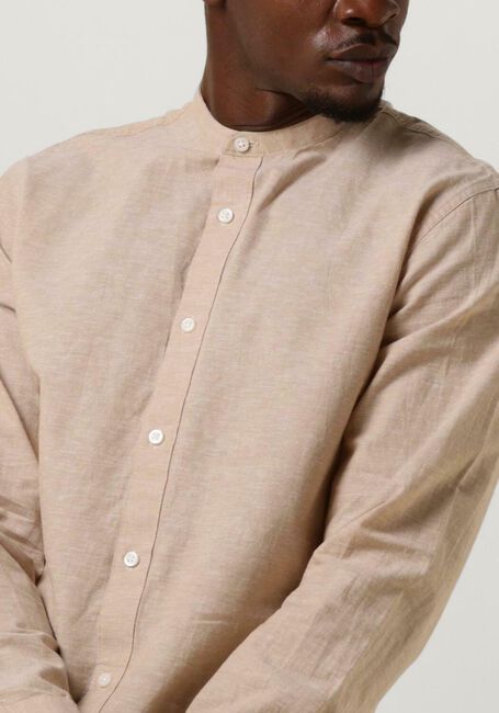 Beige SELECTED HOMME Casual overhemd SLHSLIMNEW-LINEN SHIRT LS BAND W - large