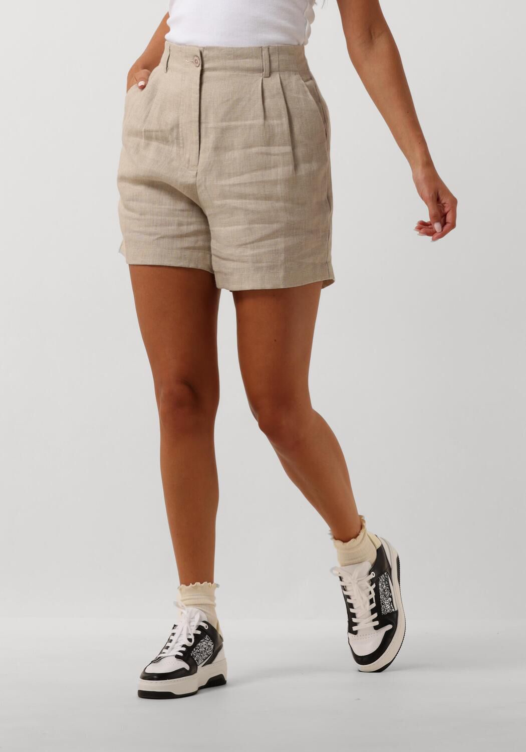 Circle of Trust Beige Katoenen Denim Shorts Liv Beige Dames