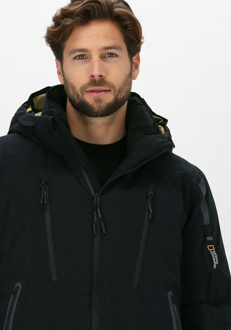 Zwarte NATIONAL GEOGRAPHIC Parka's HOODED ICONIC JACKET - large