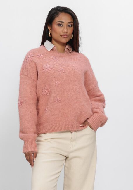Roze NUKUS Trui KONSTANZA PULLOVER FLOWER - large
