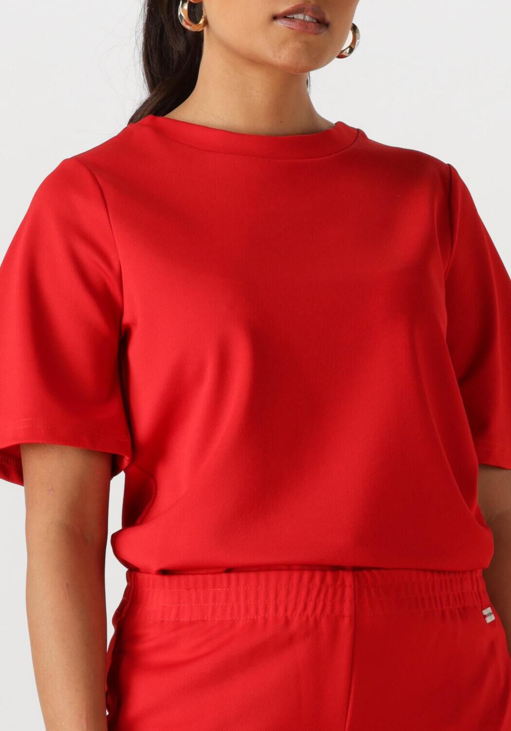 POM AMSTERDAM Dames Tops & T-shirts Scarlet Red Summer Rood
