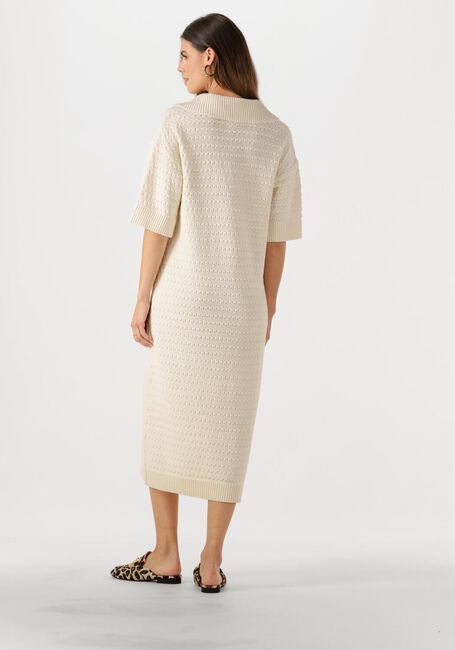 Gebroken wit Y.A.S. Midi jurk YASCIBYL 2/4 LONG KNIT DRESS - large
