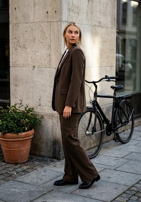 Olijf MODSTR&Ouml;M Wijde broek GALE PANTS - large