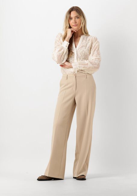 Beige SUMMUM Wijde broek TROUSERS FOAM UNI_ - large