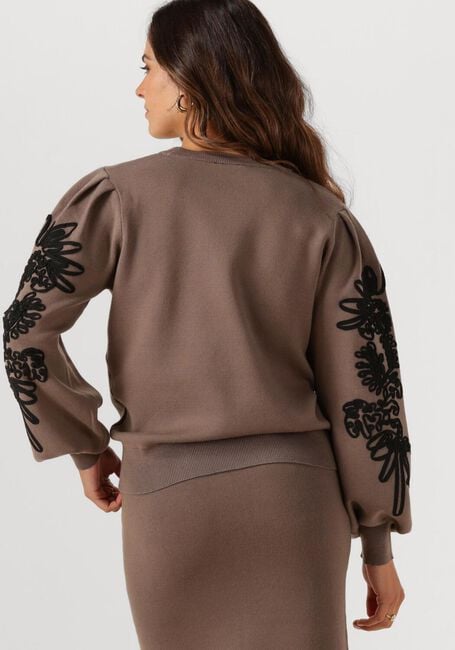Bruine OBJECT Trui OBJJOANA L/S KNIT PULLOVER - large