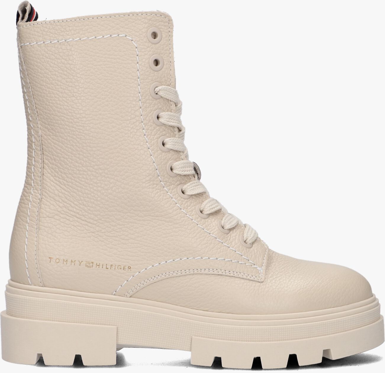 Tommy hilfiger boots beige clearance