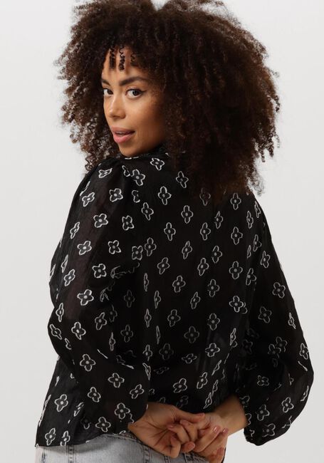 Zwarte MINUS Blouses AGINA ROUND NECK BLOUSE - large