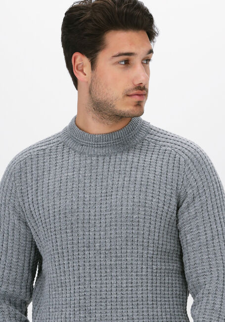 Grijze SELECTED HOMME Trui SLHATLAS LS KNIT CREW NECK W - large