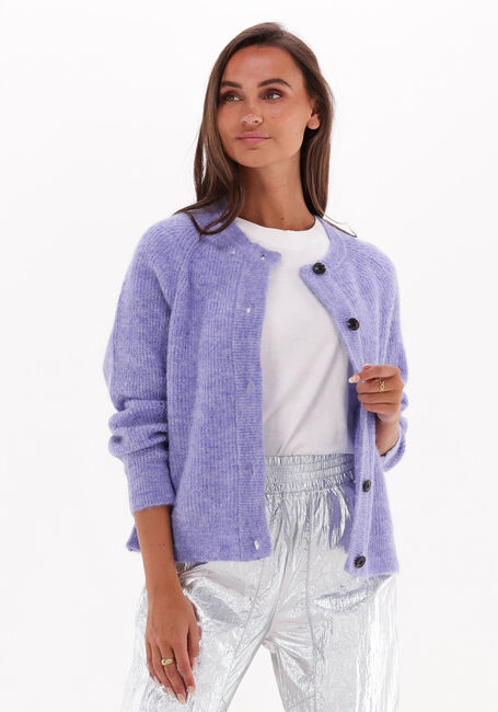Paarse SELECTED WOMEN Vest SLFLULU LS KNIT SHORT CARDIGAN - large
