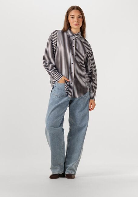 Bruine HAUTE L'AMITIÉ Blouses MELVIN STRIPE TWIST BOW SHIRT - large