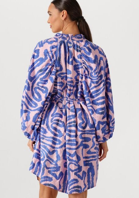Multi POM AMSTERDAM Mini jurk DRESS WAVES PINK LINEN - large