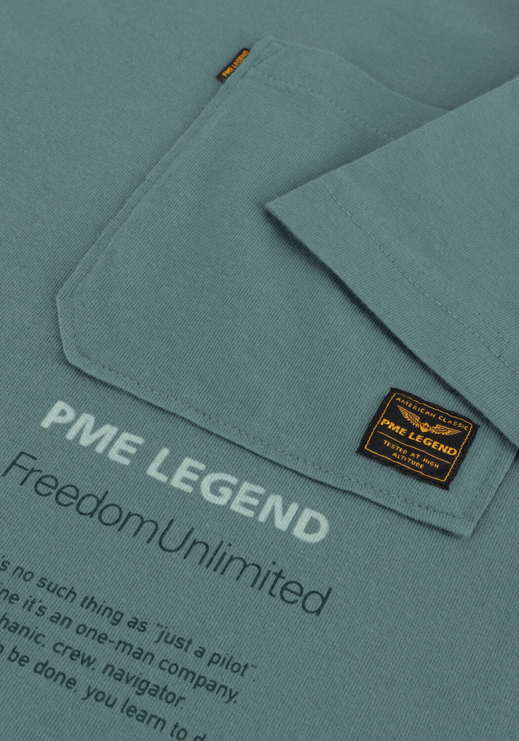 Groene PME LEGEND T-shirt SHORT SLEEVE R-NECK PLAY SINGLE JERSEY - large